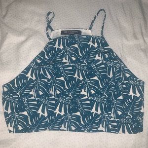 Tropical crop halter top
